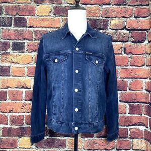 Calvin Klein Men's Denim Jacket Size Medium Dark Blue Wash‎ Stretch